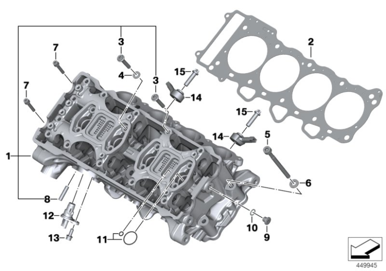 BMW S1000RR CYLINDER HEAD - CAMSHAFT POSITION SENSOR (2015-) – MOTORRAD