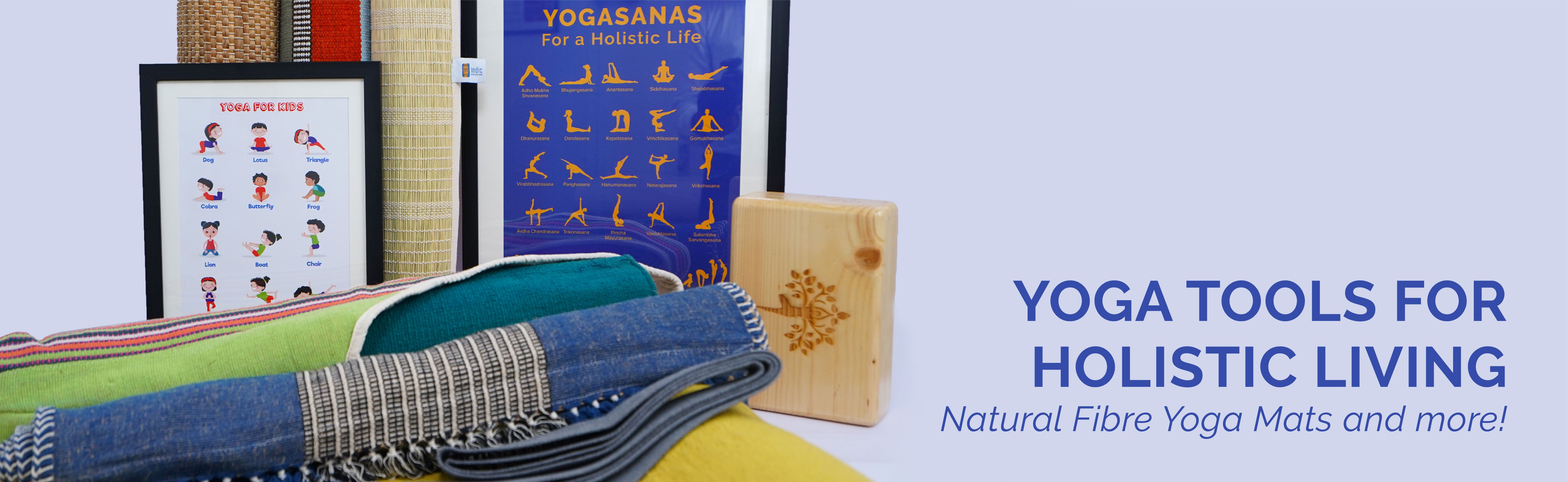 Yoga for Kids, Kids Yoga Mat Blue & Yoga e-Book