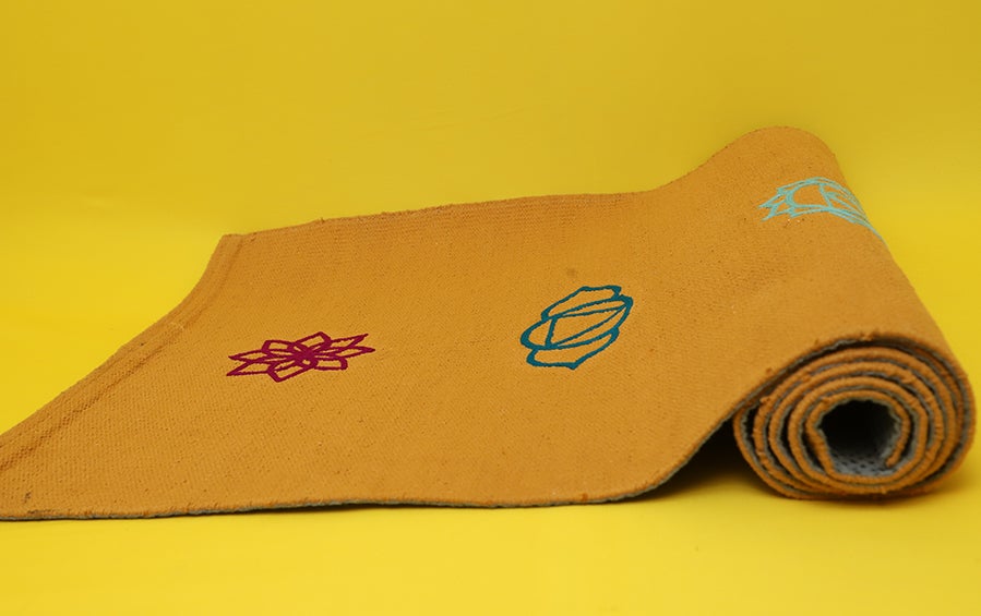 Handwoven Premium Natural Banana Fiber Antiskid Mat for Yoga and