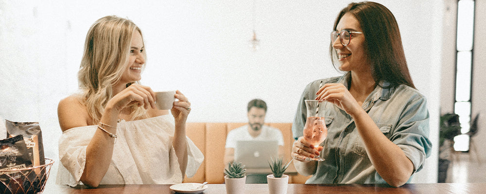 friends having coffee together