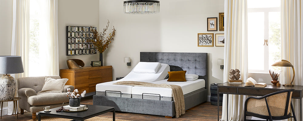 a dual adjustable bed with separate mattresses