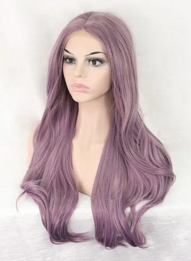 Lila Purple Mixed Color Synthetic Lace Front Wig – Wigyy
