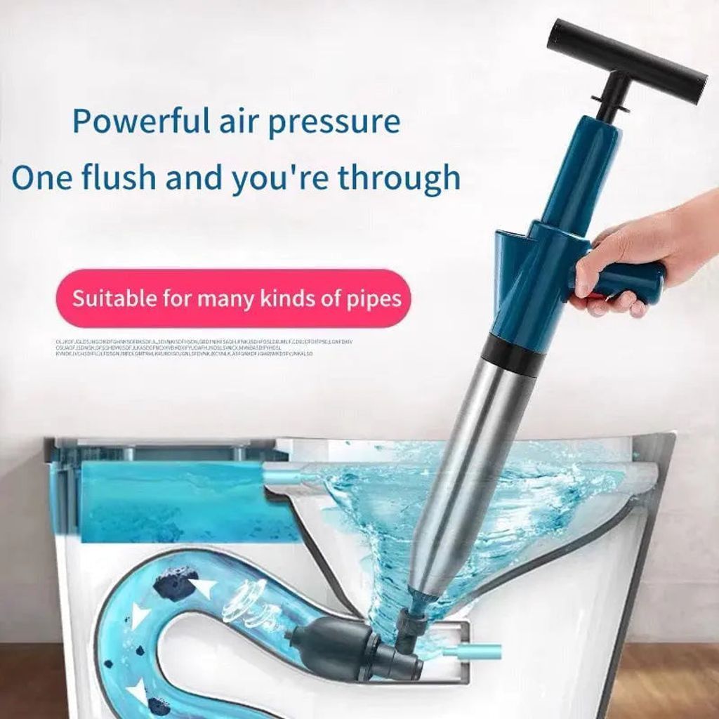 Toilet Clogged Unclogging Device Pipe Plunger High-Pressure Drain Plunger Dredge Clog Bath Toilets Bathroom Shower Sink Bathtub