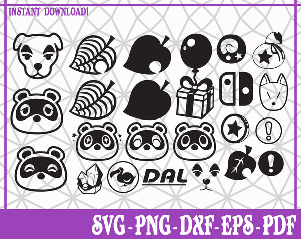 Download Animal Crossing Bundle Svg Pdf Eps Dxf Png Files For Cricut Silhou Juliefoohandmade