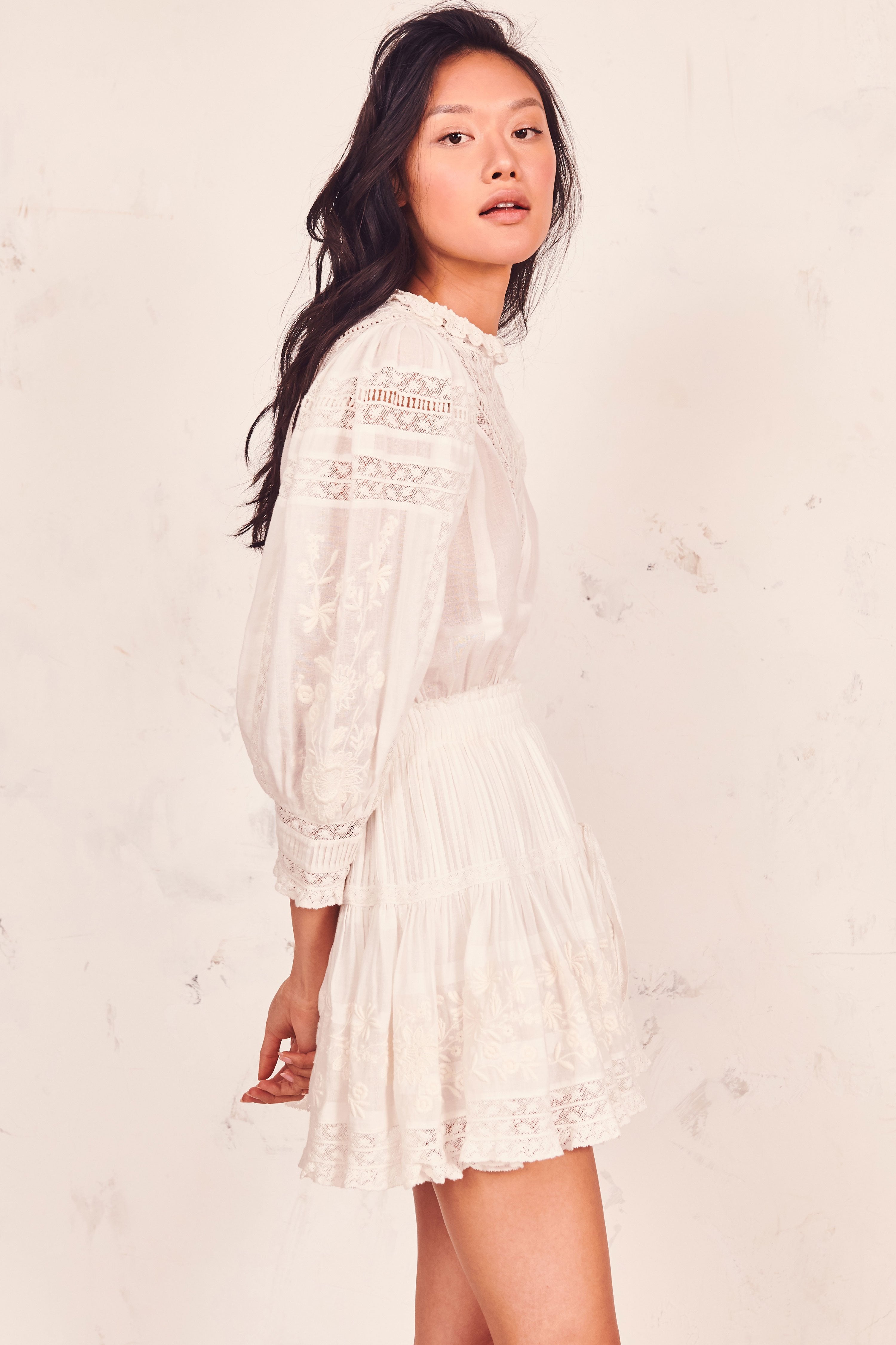 antique white dress