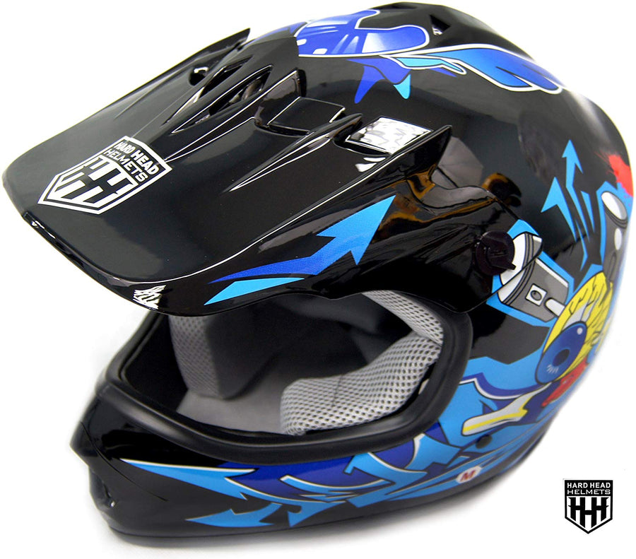 hhh dot youth helmet for dirtbike atv motocross mx offroad motorcyle helmet with visor