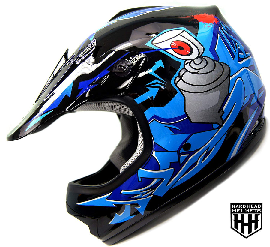 hhh dot youth helmet for dirtbike atv motocross mx offroad motorcyle helmet with visor