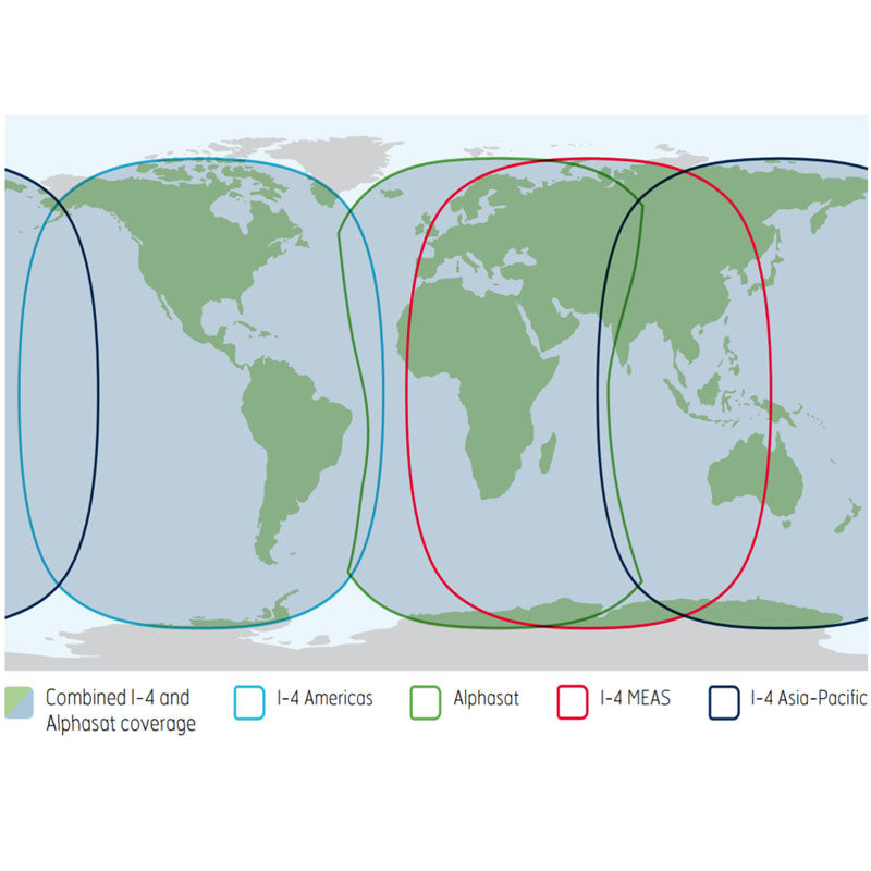 Inmarsat Coverage for Intellian FB 250