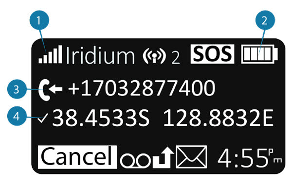 Mostrar el dispositivo Iridium GO