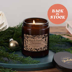 Little Women - March Family Christmas - Christmas Candle inspired by Literature. Perfect gift for book lovers, bookworms, readers and bibliophiles.