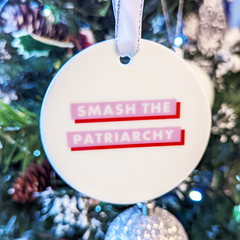 Smash the Patriarchy Christmas Tree Decoration
