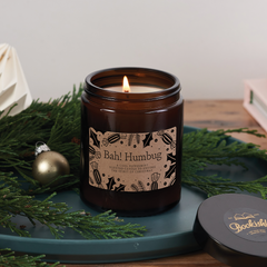 Bah Humbug Christmas Candle by Bookishly. Inspired by Scrooge.