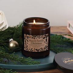 March Family Christmas Bookishly Candle
