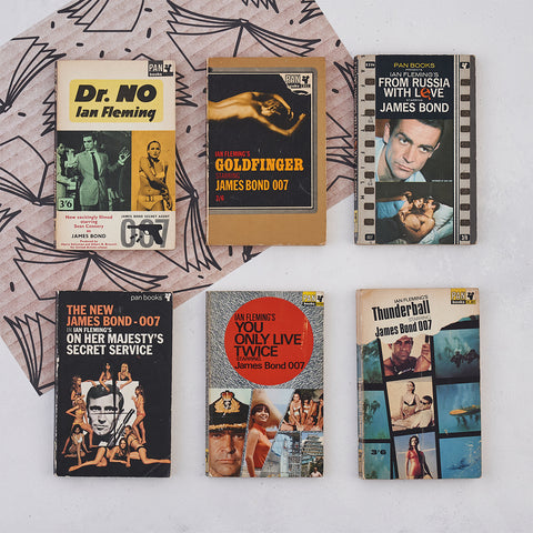 Vintage James Bond Mini Library. 