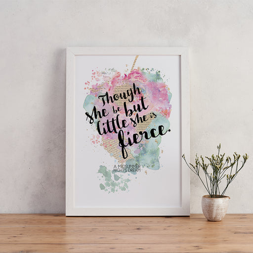 Courage Dear Heart Print CS Lewis Quote Narnia Vibrant 