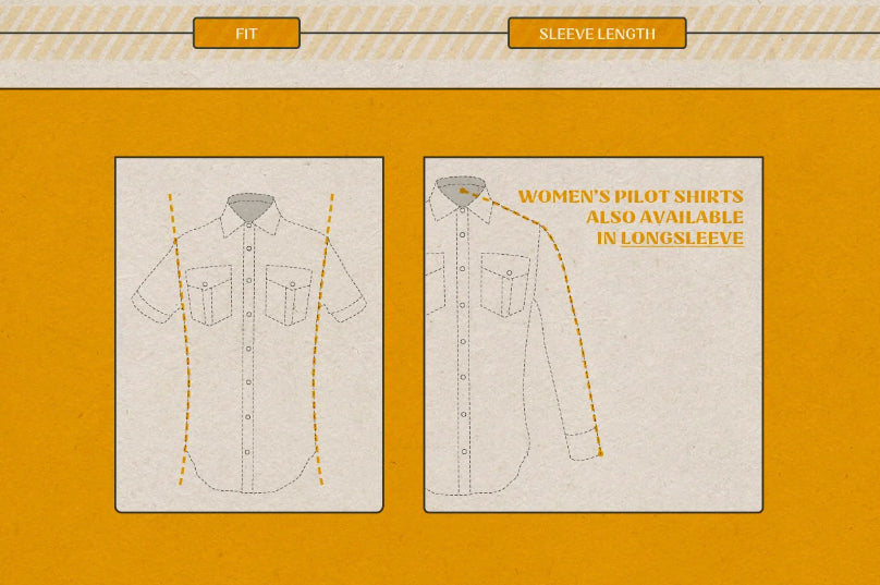 JetSeam - Women's Modern Cut Short Sleeve Pilot Shirt, Sleeve Fit