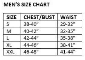 Men's Kodiak Jacket Size Chart