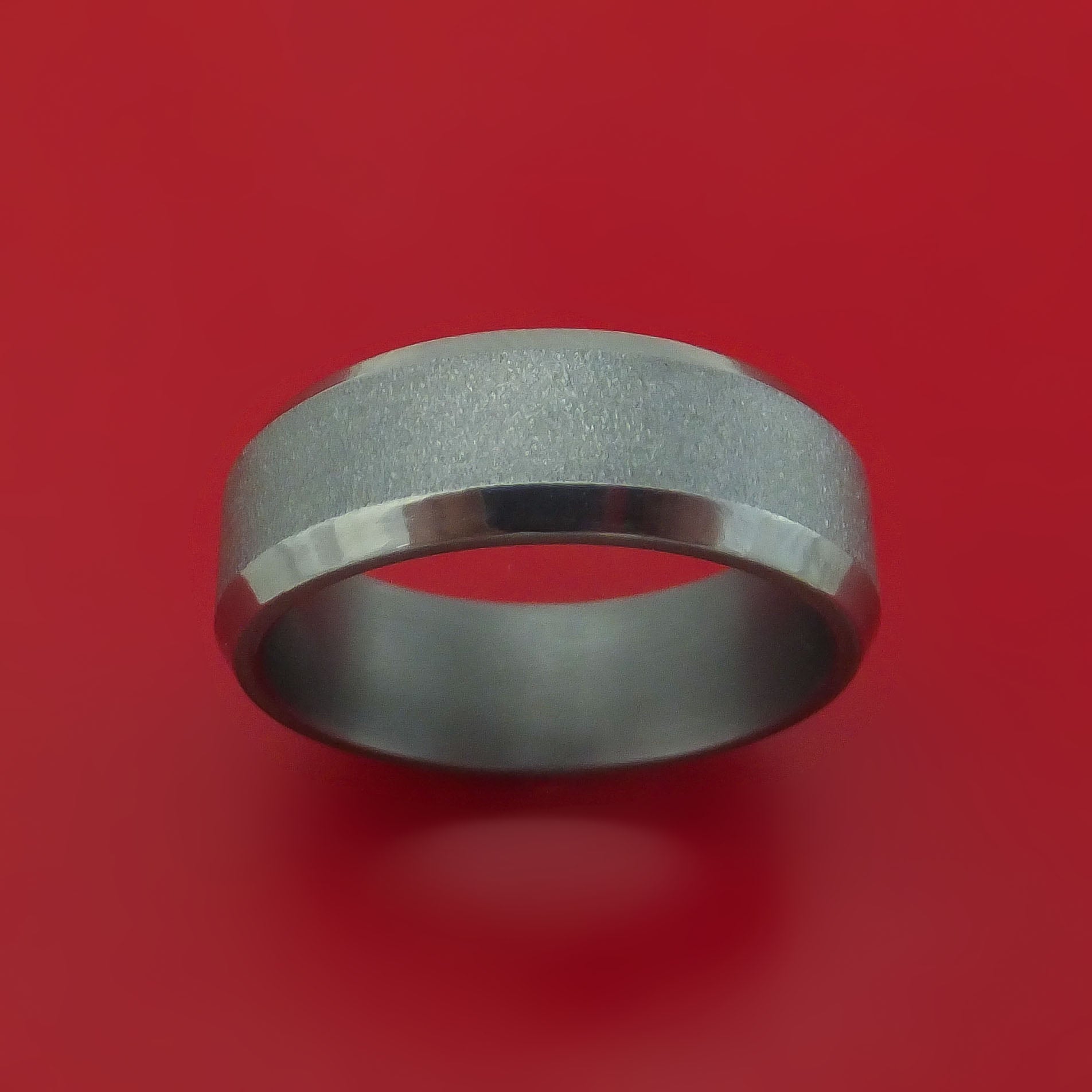 Tantalum Band with Wire Finish Custom Made Ring