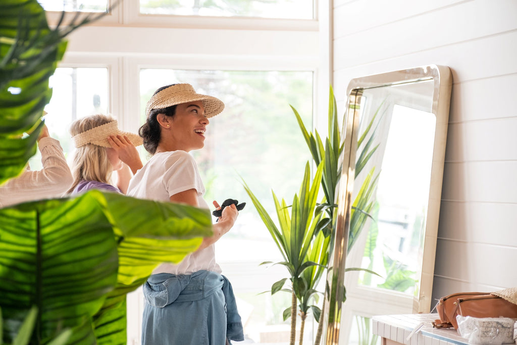 Rattan visor from Motel Makeover