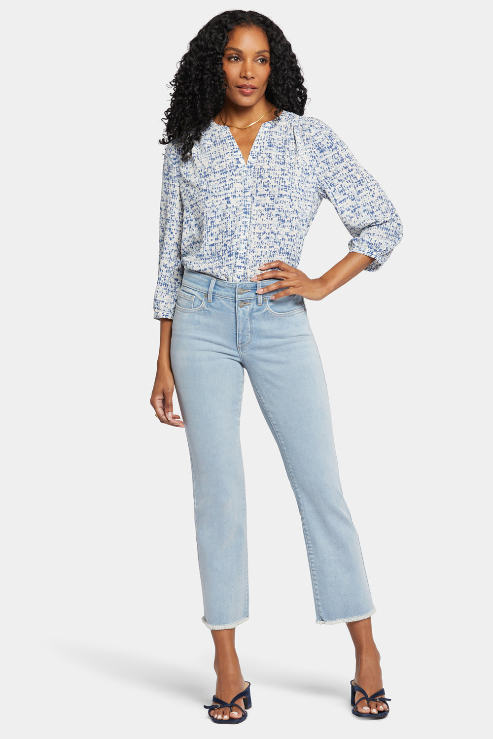 Marilyn Straight Jeans With High Rise - Rendezvous Blue