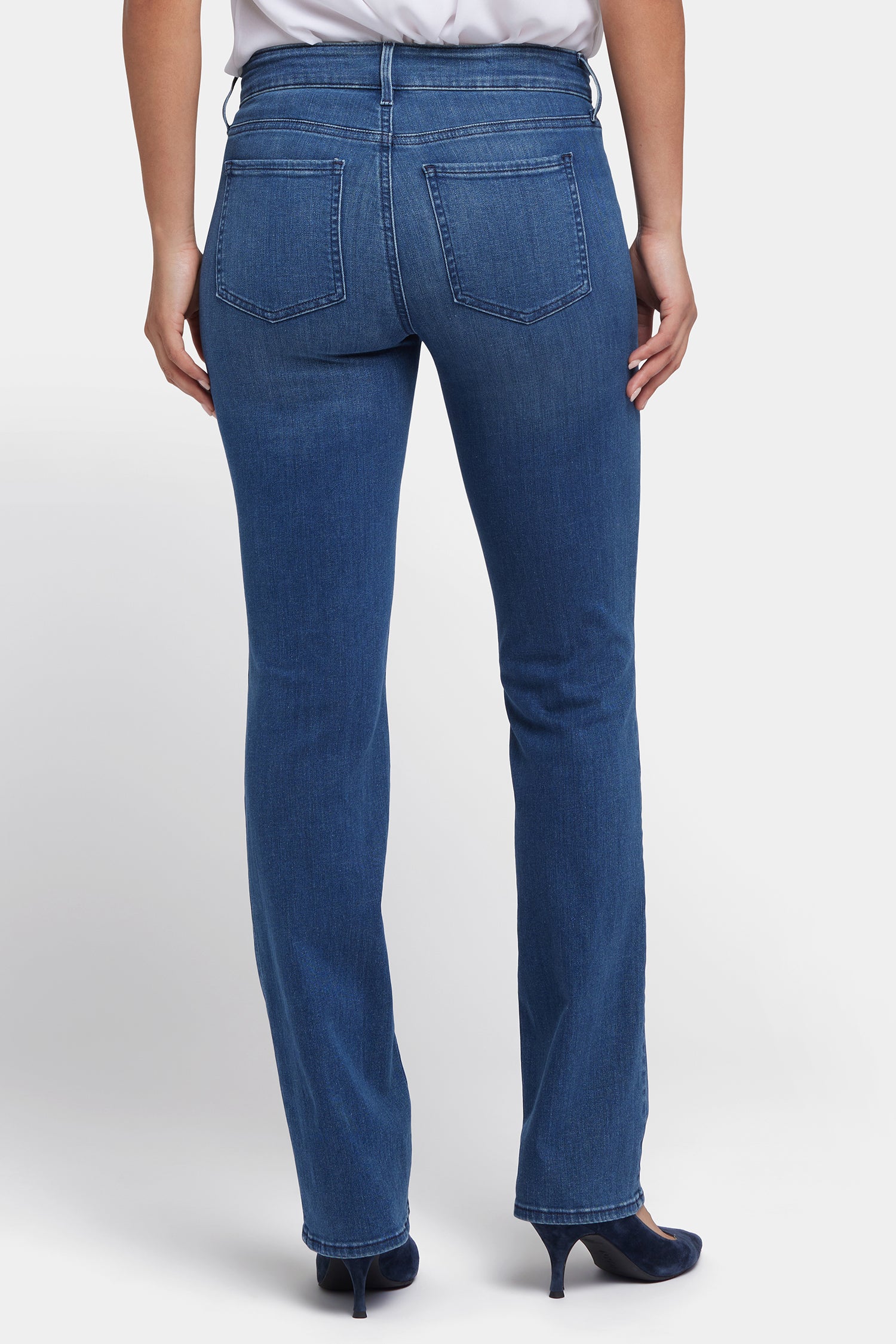 Skinny Ankle Pull-On Jeans In Petite With Slit - Rinse Blue