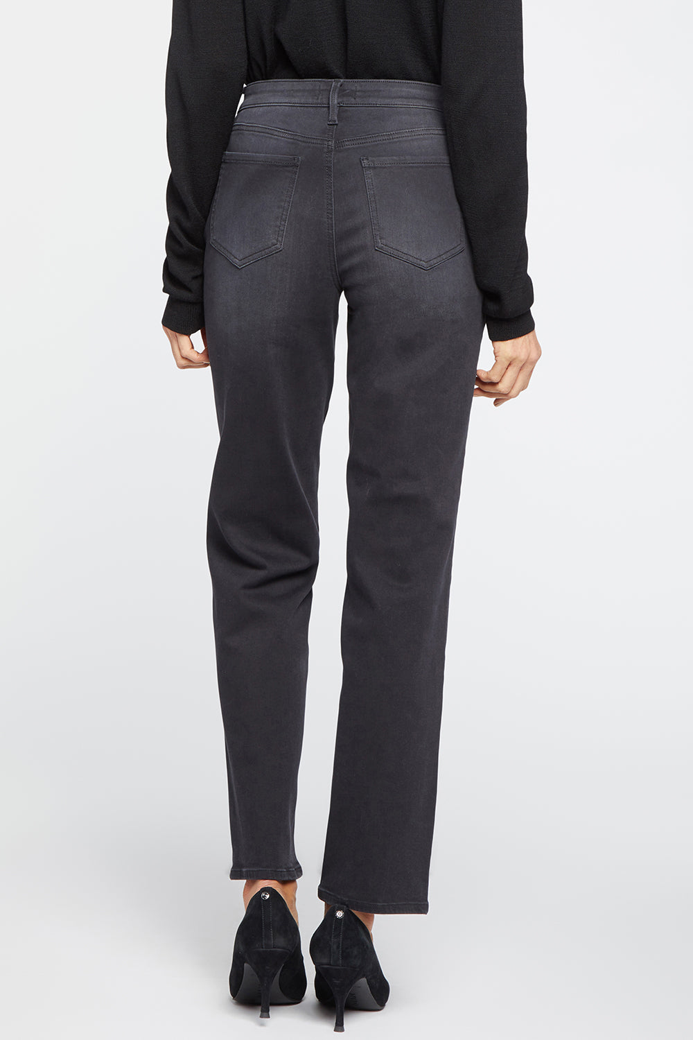 Relaxed Flared Jeans In Stretch Sateen - Black NYDJ | Pearl Black