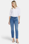 Women Marilyn Straight Ankle Jeans In Petite In Blue Island, Size: 00p   Denim