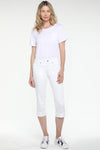 Women Marilyn Straight Crop Jeans In Petite In Optic White, Size: 00p   Denim