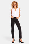 Women Sheri Slim Jeans In Petite In Black, Size: 00p   Denim