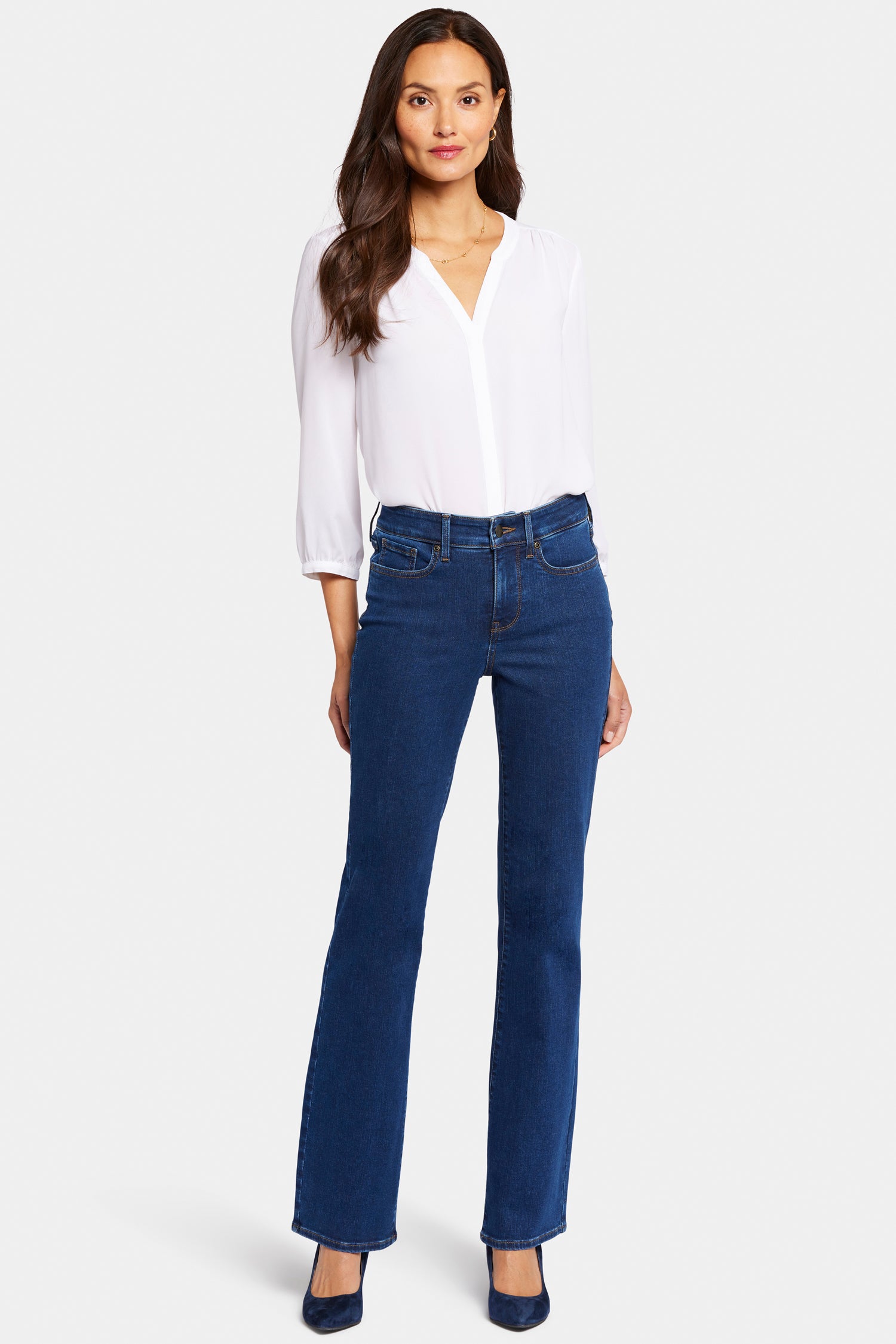 Billie Mini Bootcut Jeans In Petite In Sure Stretch® Denim With High Rise - Parade  Grey
