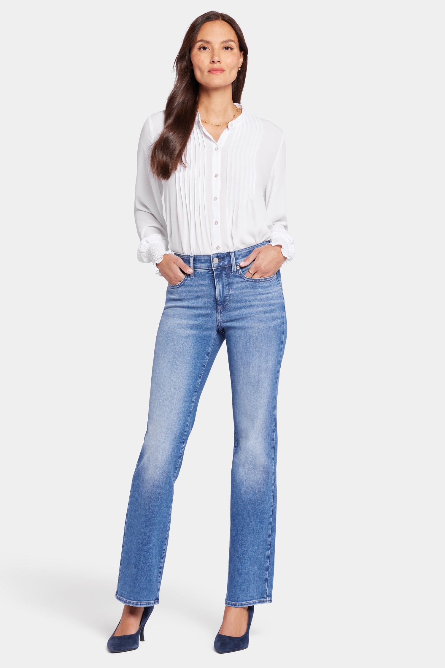 Barbara Bootcut Jeans In Petite - Cooper Blue | NYDJ