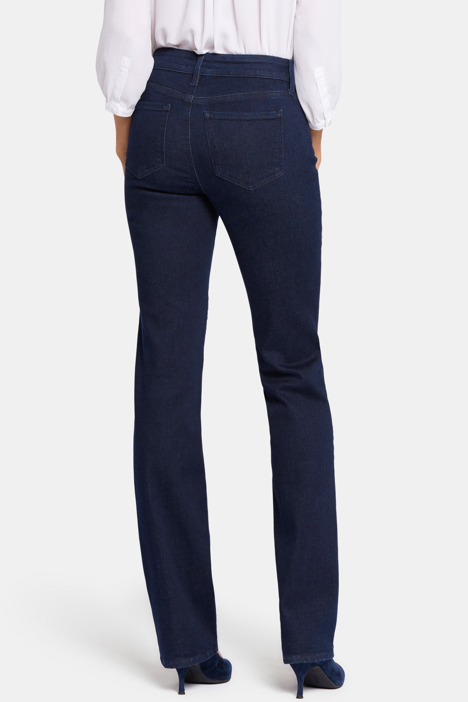 NYDJ Marilyn Mid Rise Straight Leg Coated Denim 5-Pocket Jeans