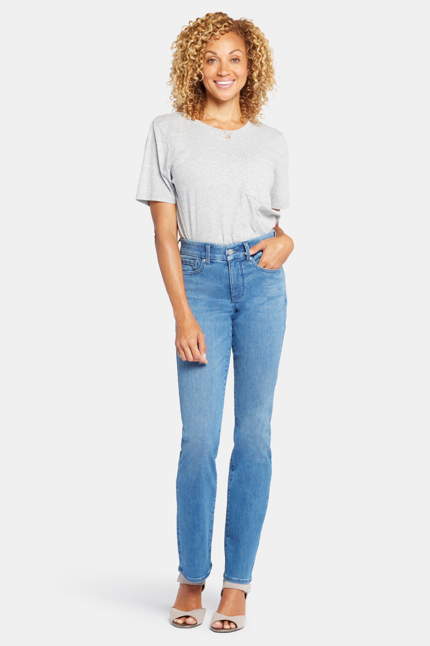 Marilyn Straight Jeans In Petite - Haley Blue | NYDJ