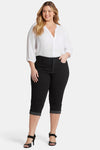 Women Marilyn Straight Crop Jeans In Plus Size In Black, Size: 14w   Denim