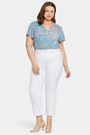 Women Marilyn Straight Ankle Jeans In Plus Size In Optic White, Size: 14w   Denim