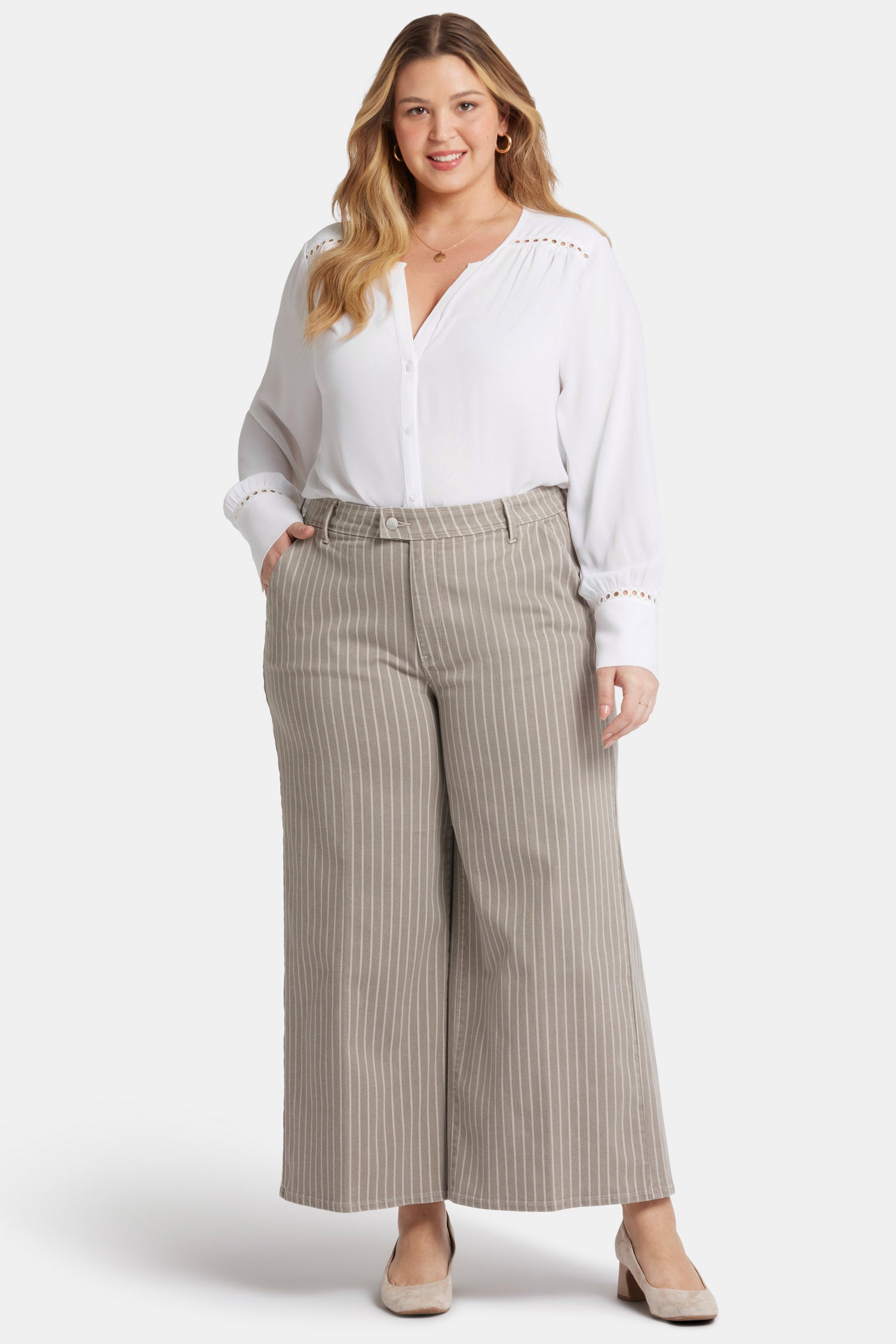 Pull-On Teresa Wide Leg Jeans In Plus Size Sculpt-Her™ Collection -  Crystalline Blue