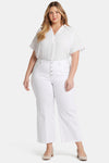 Women Teresa Wide Leg Ankle Jeans In Plus Size In Optic White, Size: 14w   Denim