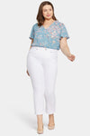 Women Marilyn Straight Ankle Jeans In Petite Plus Size In Optic White, Size: 14wp   Denim