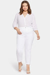 Women Margot Girlfriend Jeans In Petite Plus Size In Optic White, Size: 14wp   Denim