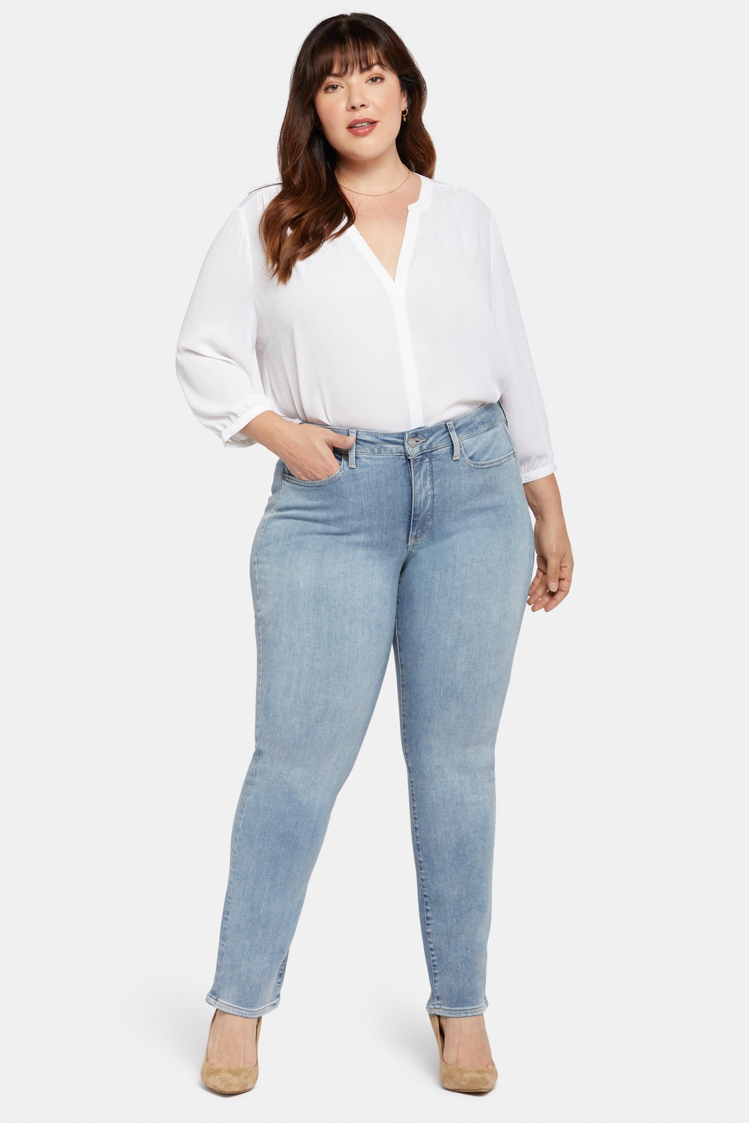  My Fit Jeans- SIZE 14-20 BLACK: Women's Stretch Denim Jeans  with Pockets and the Comfort of Leggings, Petite through Plus Size :  Clothing, Shoes & Jewelry