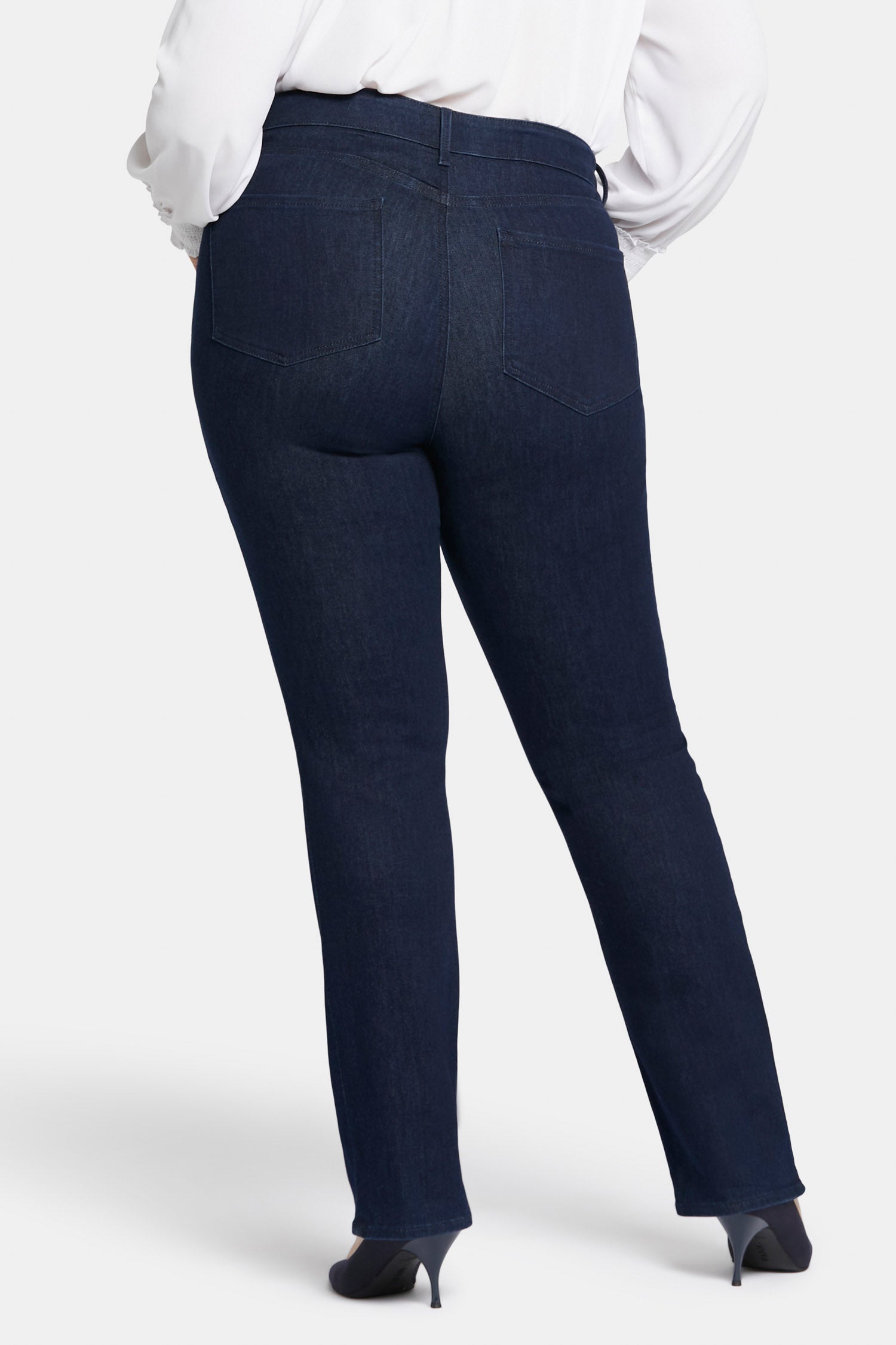 High Straight Jeans In Plus Size In Sure Stretch® Denim With Released Hems  - Playlist Blue