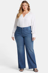 Women Teresa Wide Leg Jeans In Plus Size In Mission Blue, Size: 14w   Denim