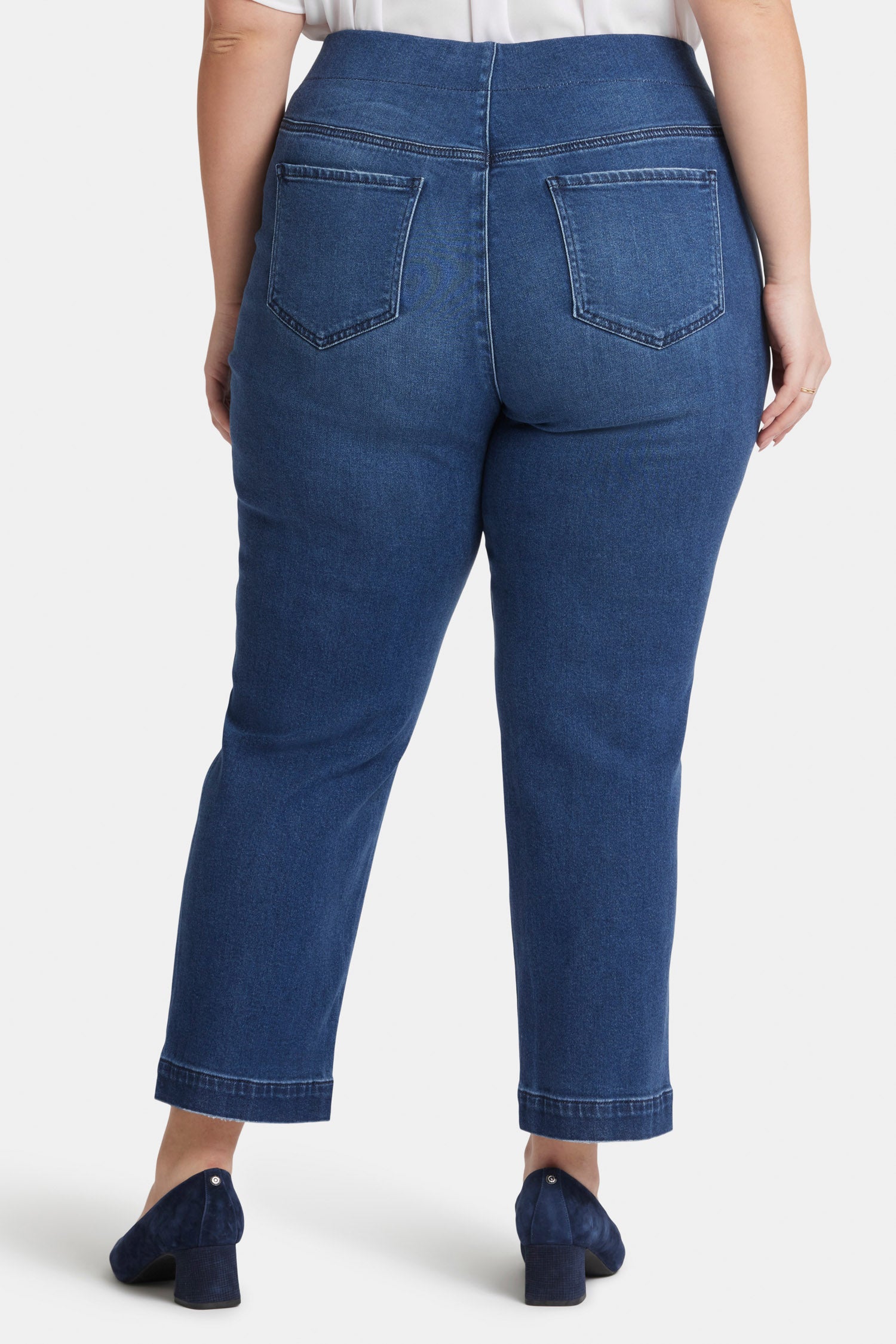 Bailey Relaxed Straight Pull-On Jeans - Palace Blue | NYDJ