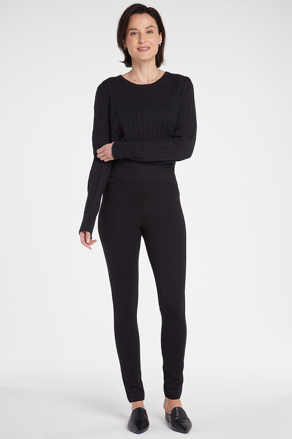 Women's leggings Ypawood - CARBON MELANGE Black - E24
