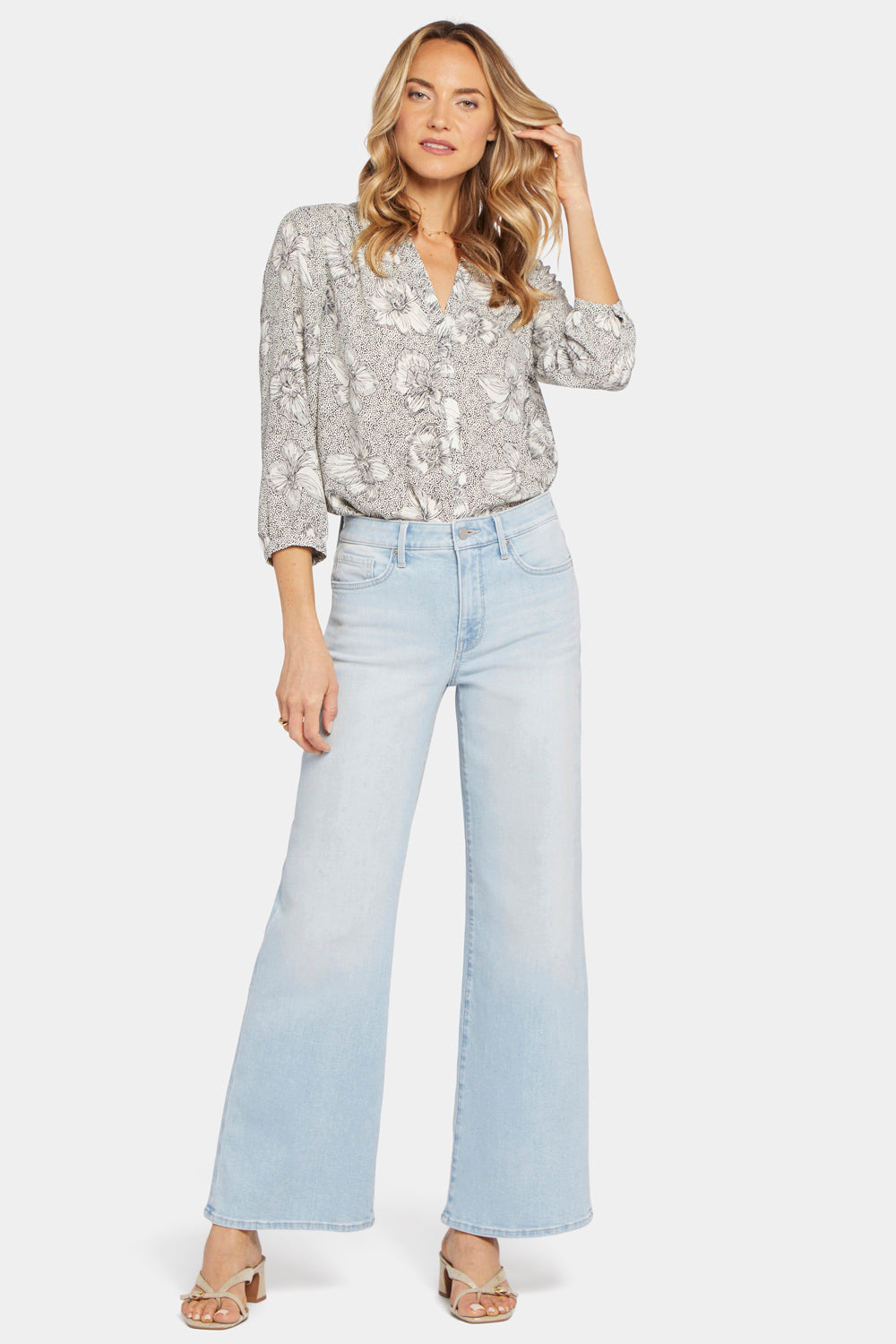 NYDJ Teresa Wide Leg Jeans With High Rise