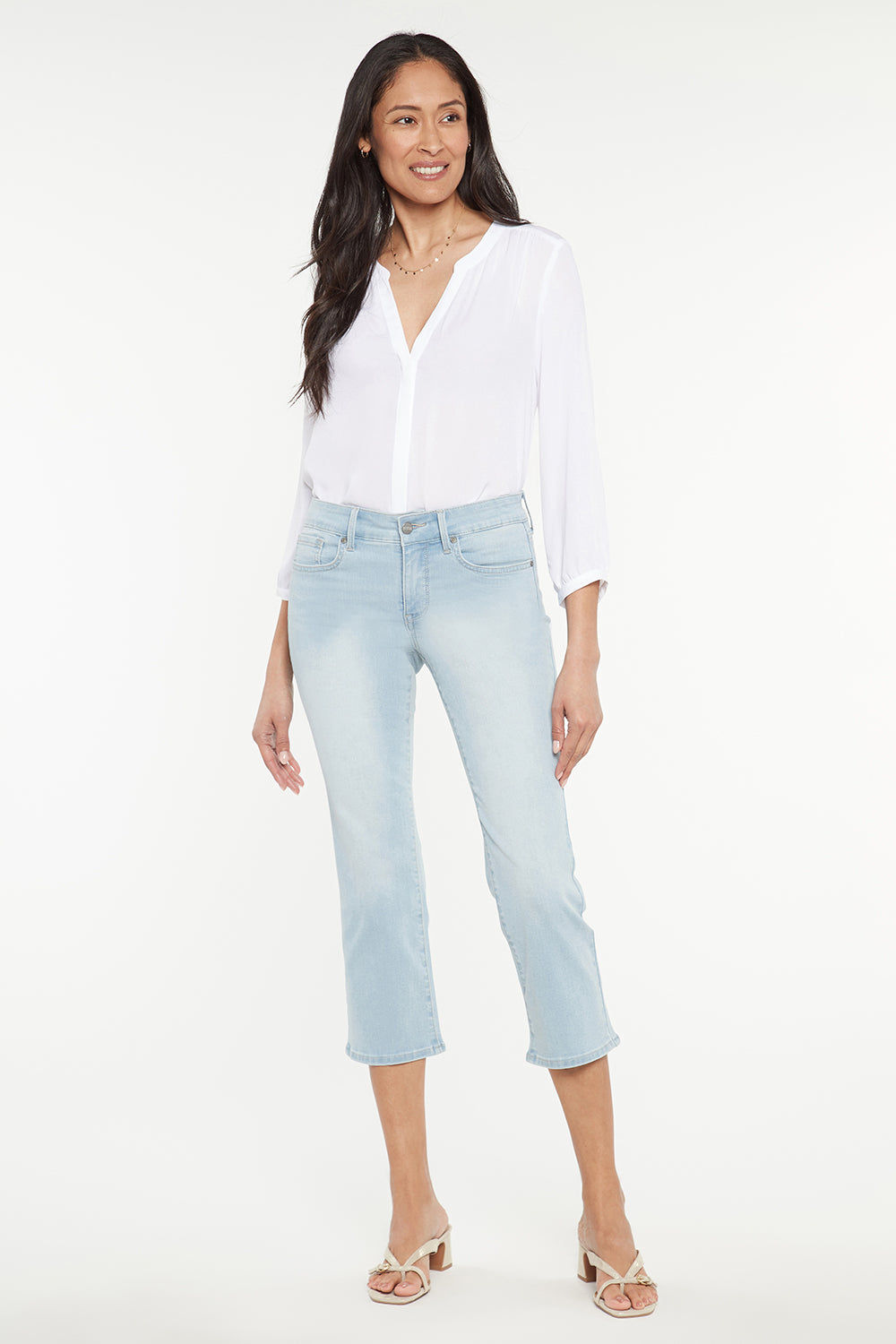 Marilyn Straight Jeans In Petite With High Rise And 29 Inseam - Kingston  Blue