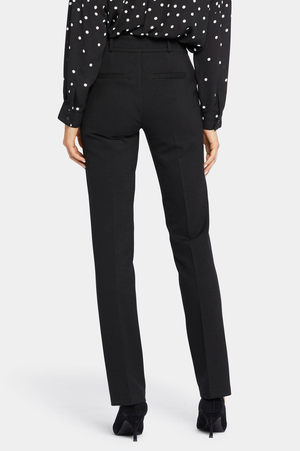 Faux Leather Marilyn Straight Pants Sculpt-Her™ Collection - Black Black |  NYDJ