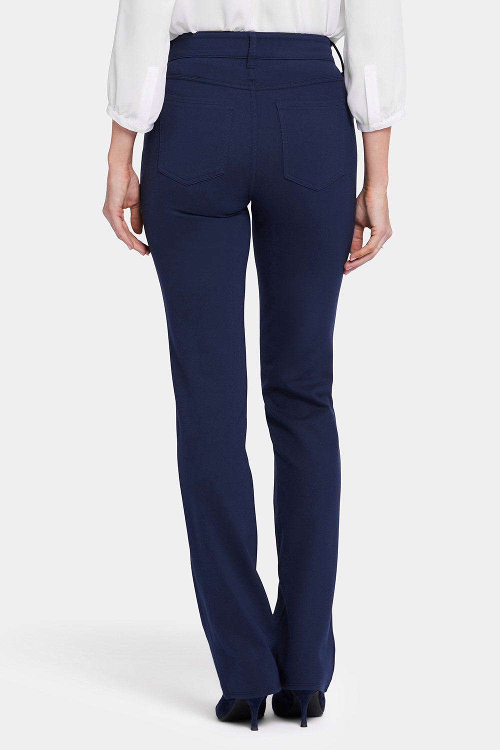 Slim Trouser Pants In Ponte Knit - Oxford Navy Blue