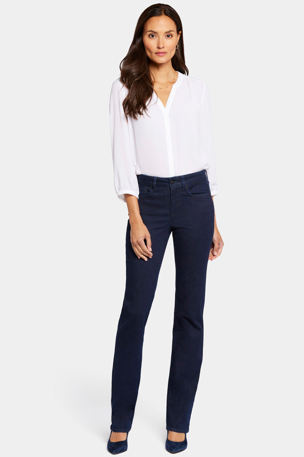 NYDJ, Jeans, New Nydj Marilyn Black Stretch Cuffed Crop Jean Capris Size  2 Bin 3f