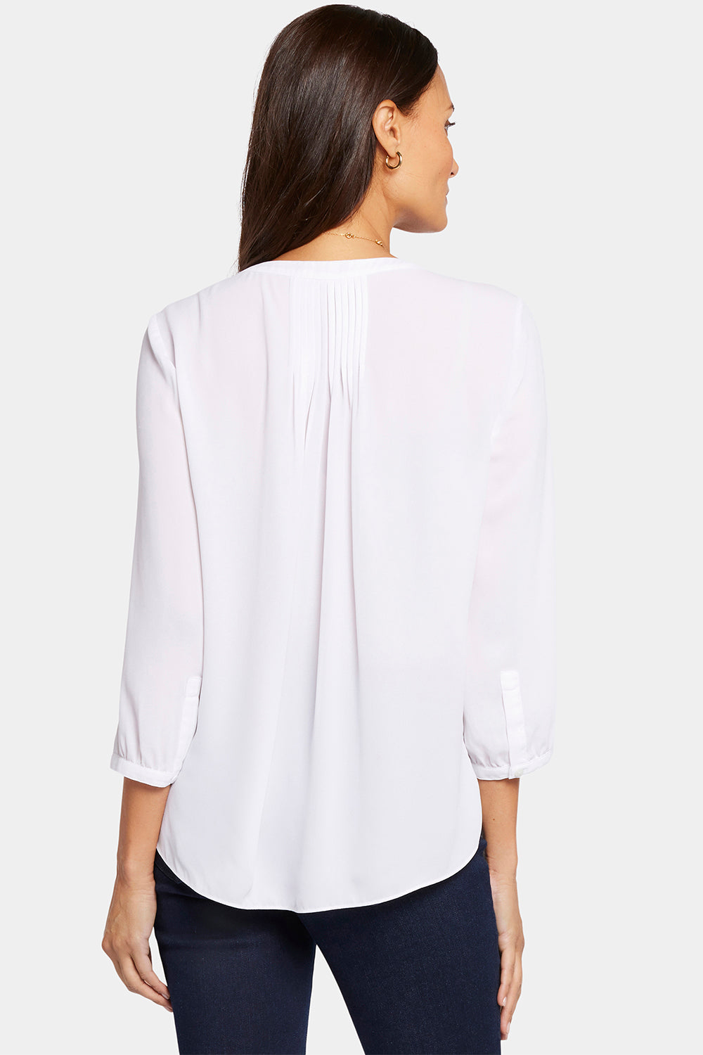 Pintuck Blouse - OPTIC WHITE – NYDJ Apparel